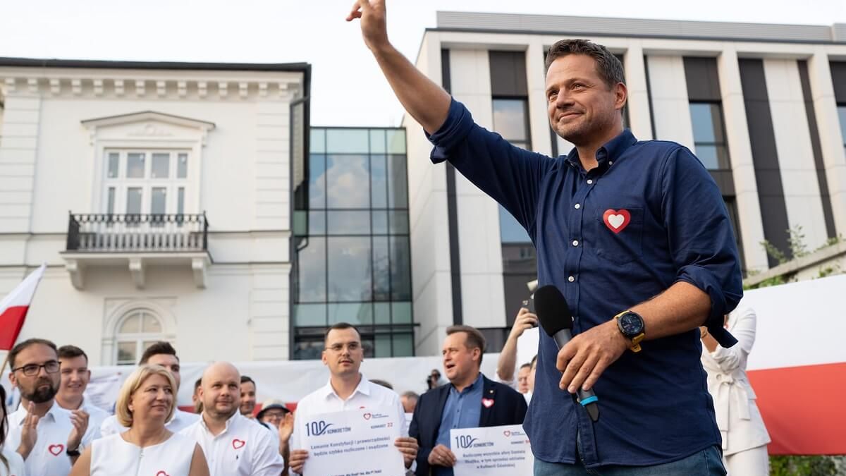 Rafał Trzaskowski na spotkaniu z wyborcami