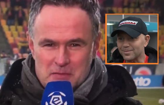 Reporter o "poślizgnięciu" Nawrockiego z kibicami. Szef Canal+ Sport: nie akceptuję tego