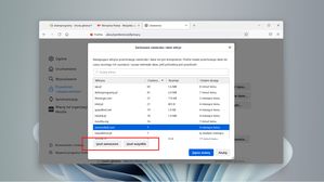 Firefox: witryny z zapisanymi ciasteczkami