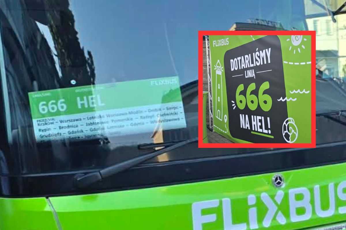Autobus 666 dotarł na Hel. Tak przywitano pasażerów
