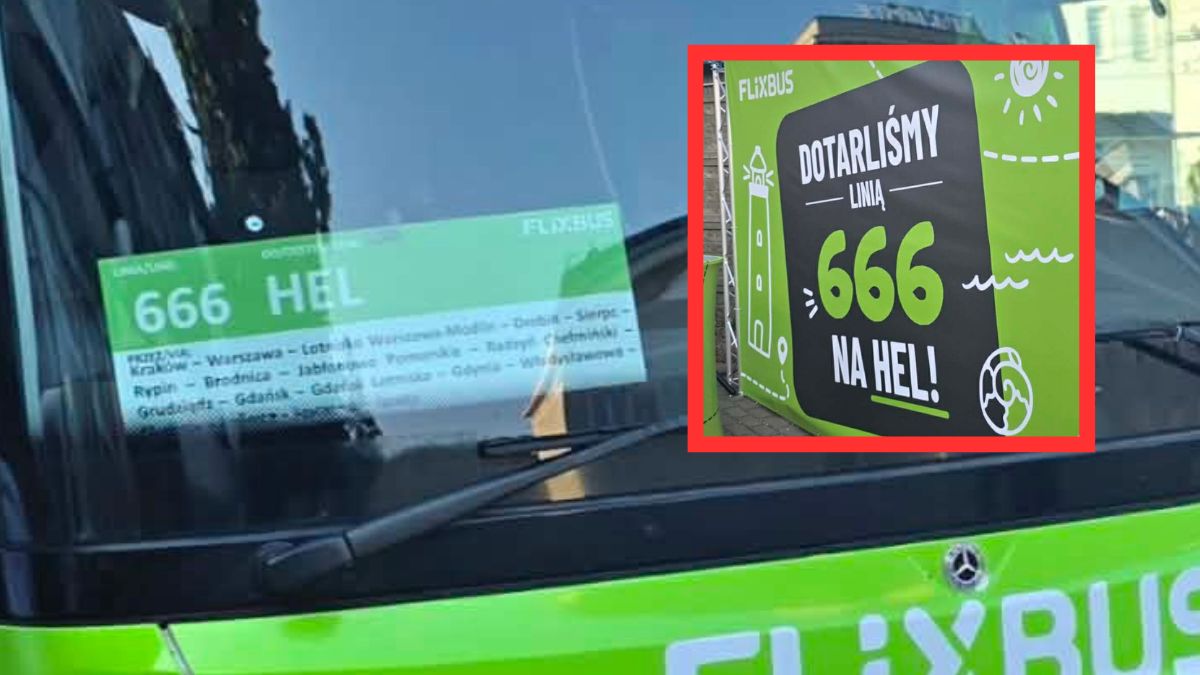 FlixBus przygotował powitanie dla pasażerów autobusu nr 666.