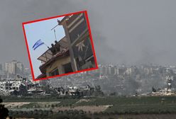 Strefa Gazy z flagą Izraela. Po raz pierwszy od 2005 roku