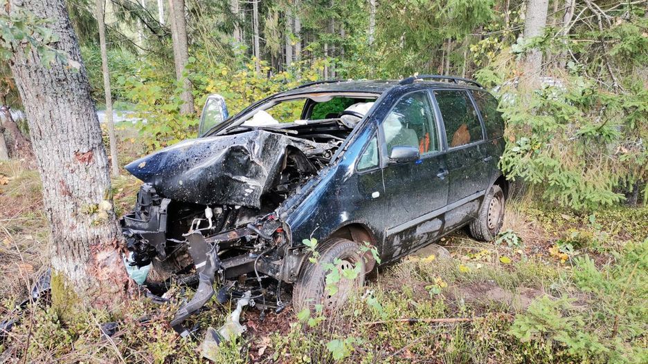 Auto wypadło z drogi. 72-letni kierowca zginął na miejscu