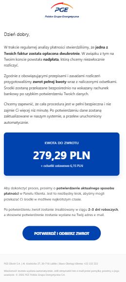 Fałszywy e-mail do czytelnika