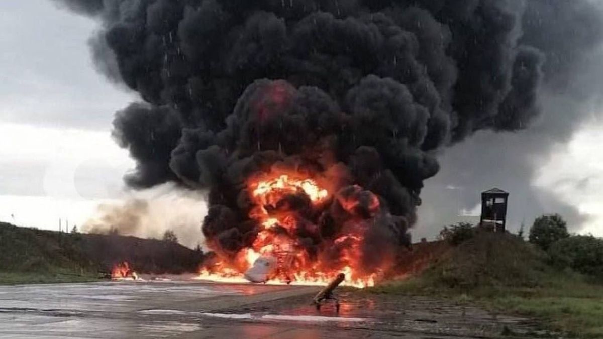 Rosyjski Tu-22M spłonął na lotnisku w Niżnym Nowogrodzie po ataku Ukraińców
