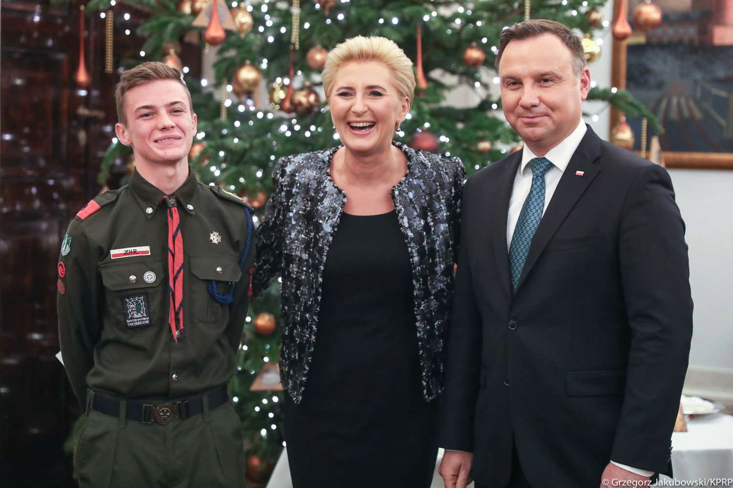 Agata Duda w cekinowej marynarce