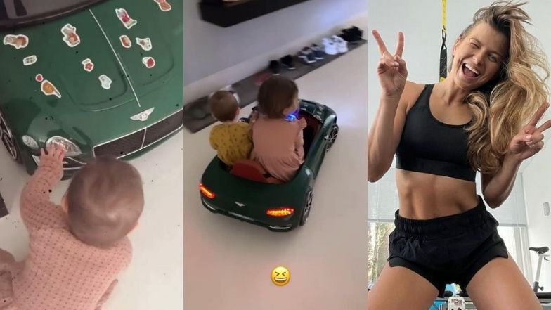 Anna Lewandowska prezentuje przejażdżkę córek miniaturowym bentleyem