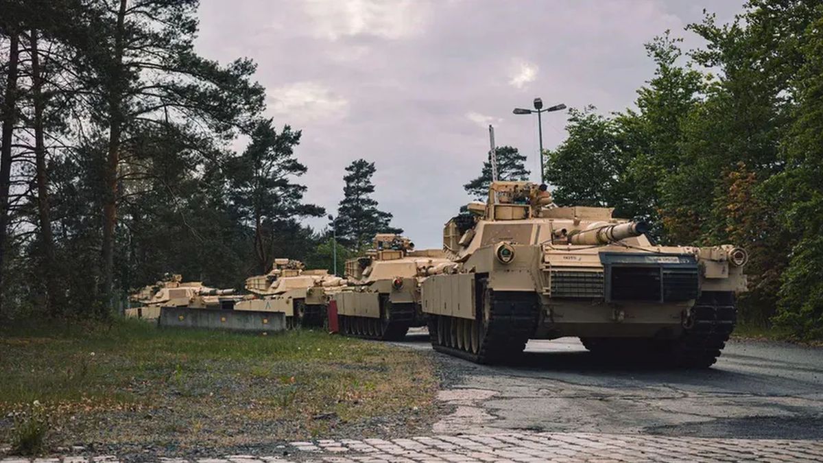 M1A1 Abrams podczas szkolenia, przed transferem do Ukrainy