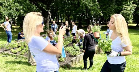 Warszawa. Ziołowa rabatka na Wierzbnie. Pomogła Martyna Wojciechowska