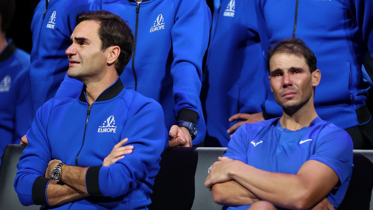Roger Federer i Rafael Nadal podczas Laver Cup 2022