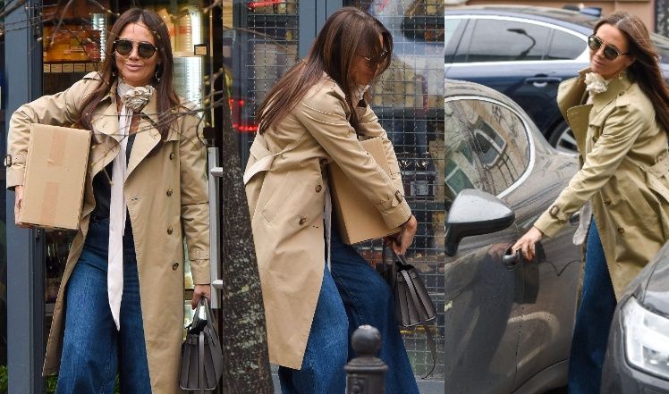 Kinga Rusin "przyłapana" na mieście z zakupami