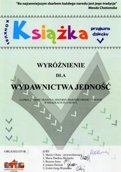 Jedność nagrodzona w konkursie "Książka przyjazna dziecku"