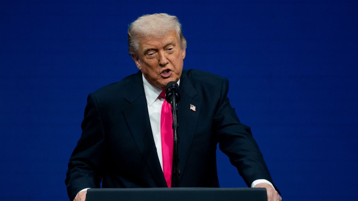 US President Donald Trump during the US-Saudi Investment Forum at the Kennedy Center in Washington, DC, US, on Wednesday, Nov. 19, 2025. The US-Saudi Investment Forum 2025 brings together visionaries, leaders, and changemakers shaping the future of global investment. Photographer: Stefani Reynolds/Bloomberg via Getty Images
