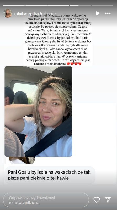 Małgorzata Borysewicz z "Rolnika" przeszła operację 