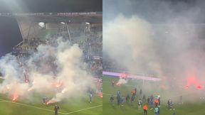 Dantejskie sceny we Francji. Piłkarze próbowali nawet odrzucać race