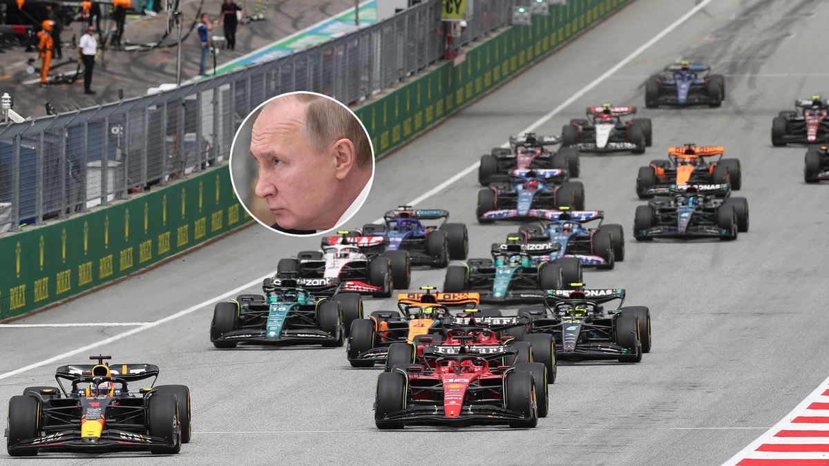 Zdjęcie okładkowe artykułu: Materiały prasowe / Red Bull, kremlin.ru / Na zdjęciu: wyścig F1, w kółeczku Władimir Putin