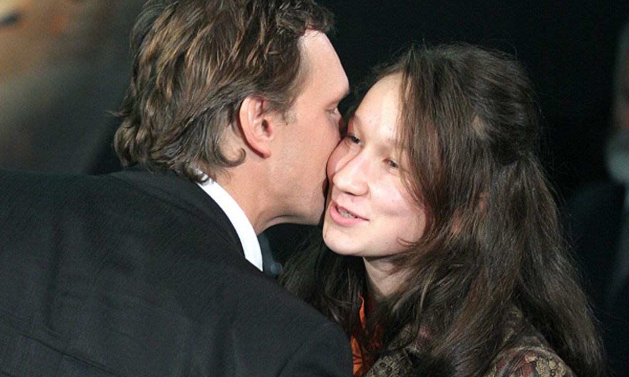 Cezary Pazura i Anastazja, jego najstarsza pociecha, w 2005 r.