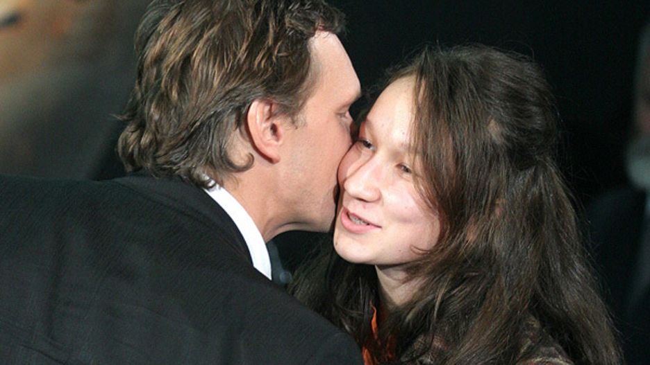 Cezary Pazura i Anastazja, jego najstarsza pociecha, w 2005 r.