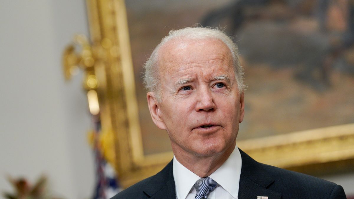 U.S. President Joe Biden delivers remarks on Ukraine in the Roosevelt Room at the White House in Washington, DC, USA, 21 April 2022. EPA/YURI GRIPAS / POOL Dostawca: PAP/EPA.