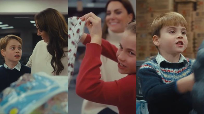 George, Charlotte i Louis pakują prezenty dla potrzebujących rodzin. Rozczulające nagranie z Kate Middleton i jej dziećmi (WIDEO)