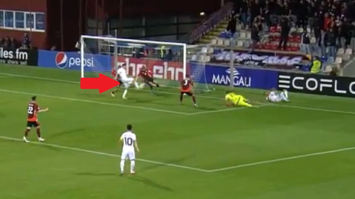 Screen / Polsat Sport / Na zdjęciu: Jani Atanasov zdobył bramkę przeciwko Łotwie