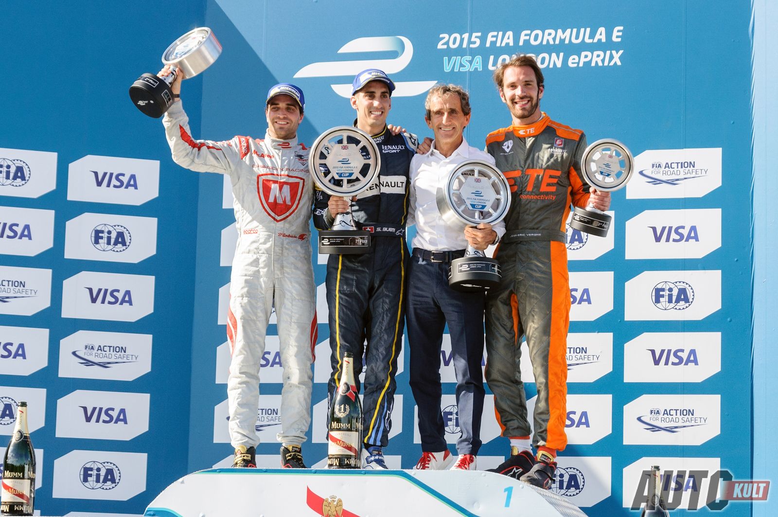 Podium po pierwszej rundzie London Visa ePrix