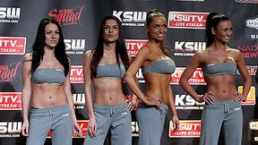 Ring girls KSW na ważeniu w Poznaniu