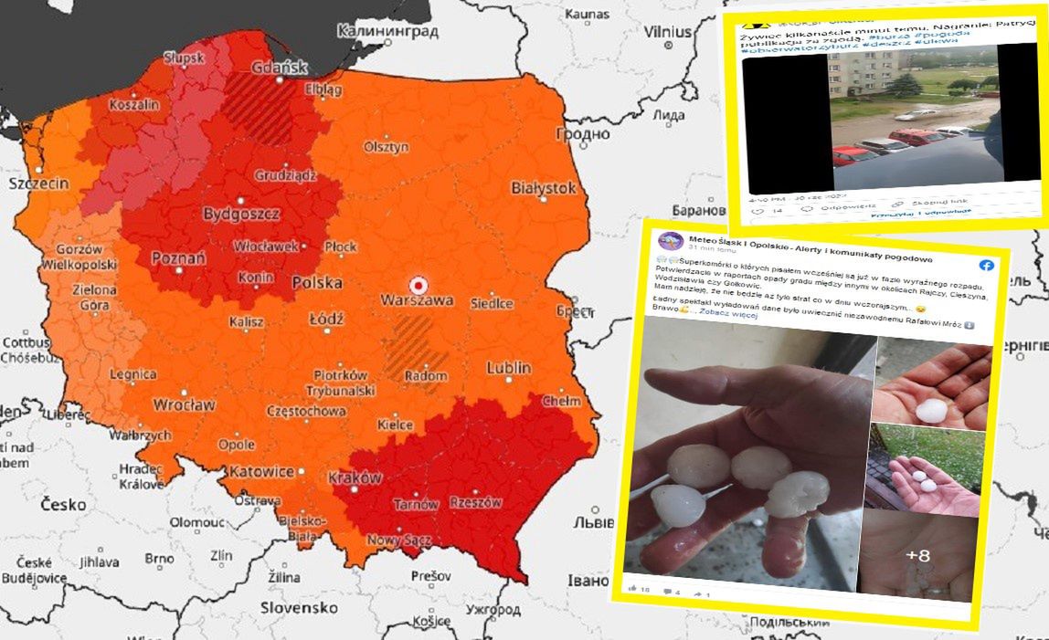 Skutki gwałtownych burz w Polsce. Ulice jak rwące rzeki