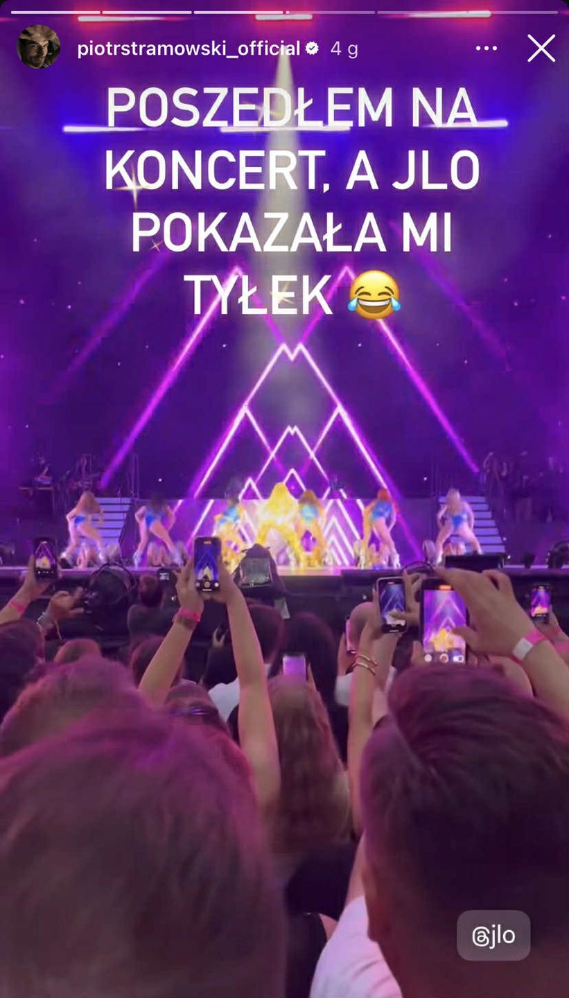 Piotr Stramowski bawił się na koncercie Jennifer Lopez