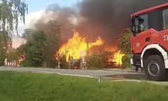Pożar pod Wrocławiem. Dym widać z kilku kilometrów