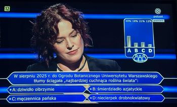 Padło pytanie o "najbardziej cuchnącą roślinę świata". Uczestniczka miała problem