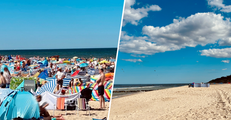 Te plaże dzieli krótki spacer. Na jednej tłum, na drugiej pustki