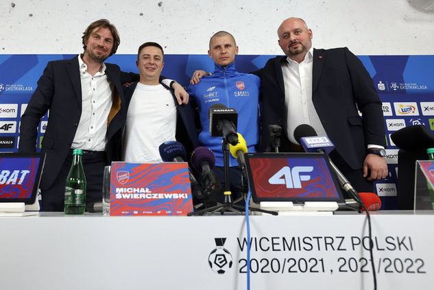 Od lewej: Piotr Obidziński, Michał Świerczewski, Dawid Szwarga i Wojciech Cygan