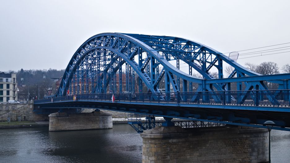 most, józefa, kraków, krajobraz miasta, rzeka, stal, kratownica, architektura, miejski, przewozy, woda, podróż, niebo