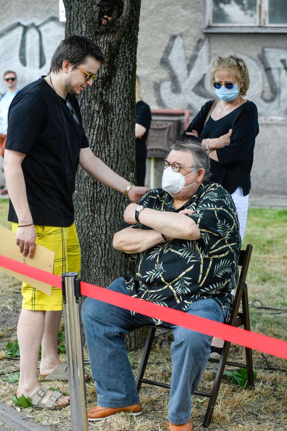 Wojciech Mann i Marcin Mann - odsłonięcie muralu Kory