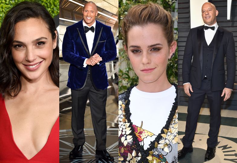 Gal Gadot, Dwayne Johnson, Emma Watson i Vin Diesel