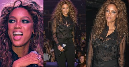 Tyra Banks w puszystej peruce