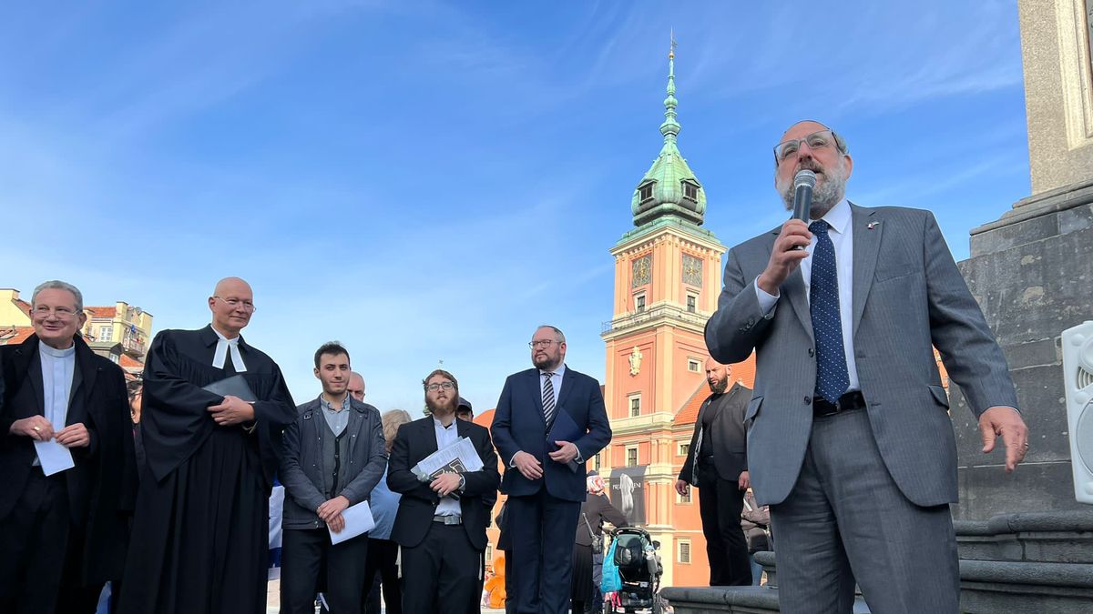 Przedstawiciele gminy żydowskiej wspólnie modlili się o pokój dla Izraela