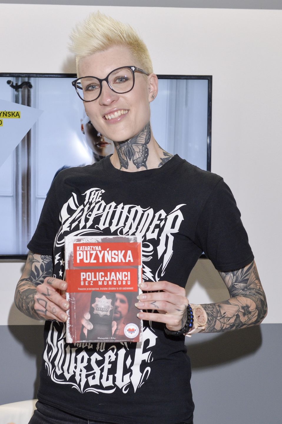 Katarzyna Puzyńska podczas Warszawskich Targów Książki w 2019 roku