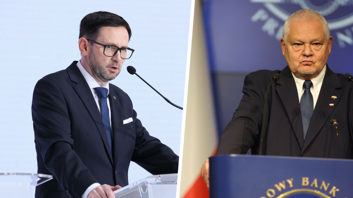 Od lewej: prezes Orlenu Daniel Obajtek, prezes NBP Adam Glapiński. KO zapowiedziała m.in. rozliczenie tych dwóch osób po wyborach