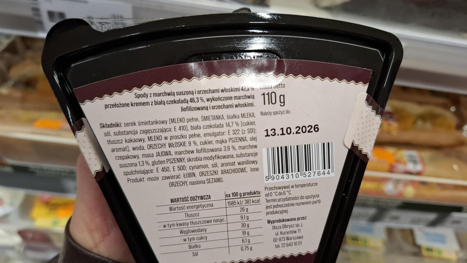 Ciasto marchewkowe z Żabki