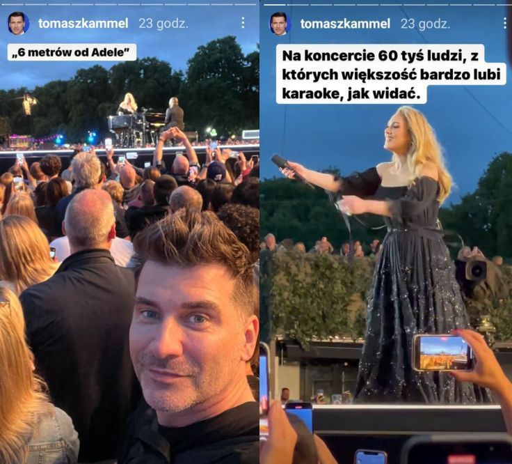 Tomasz Kammel stał zaledwie 6 metrów od Adele
