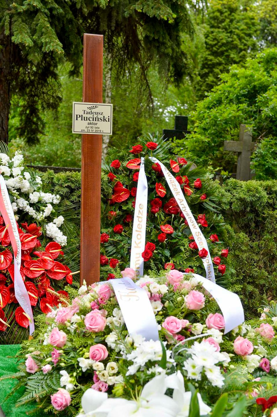 Pogrzeb Tadeusza Plucińskiego - aktor spoczął na Powązkach Wojskowych