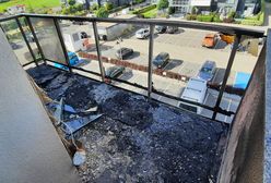 Gdańsk. Pożar wybuchł na balkonie jednego z mieszkań w bloku