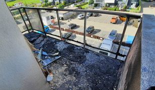 Gdańsk. Pożar wybuchł na balkonie jednego z mieszkań w bloku