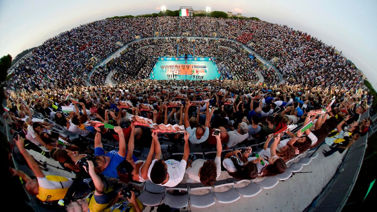 Pierwszy mecz MŚ 2018 siatkarzy rozegrano na Foro Italico w Rzymie