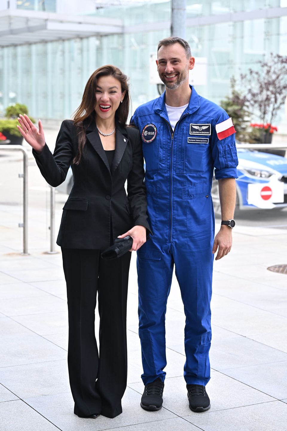 Sławosz Uznański-Wiśniewski z żoną