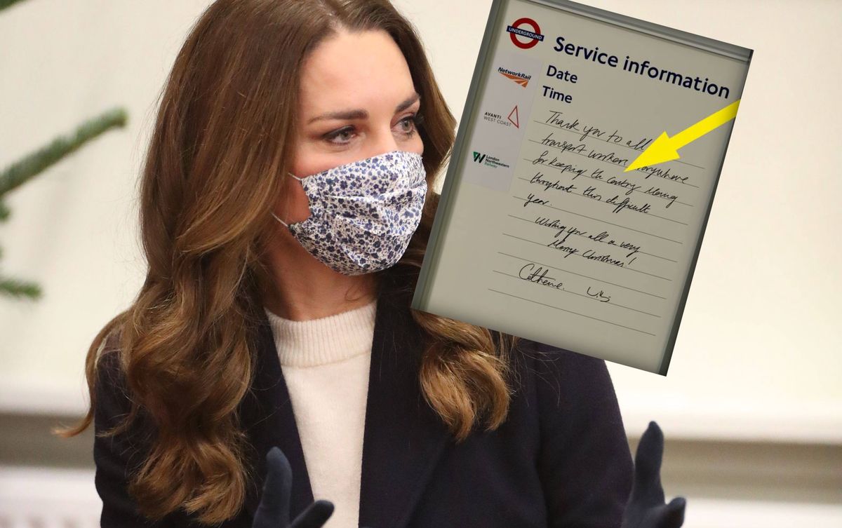 Kate Middleton napisała podziękowania dla pracowników kolei