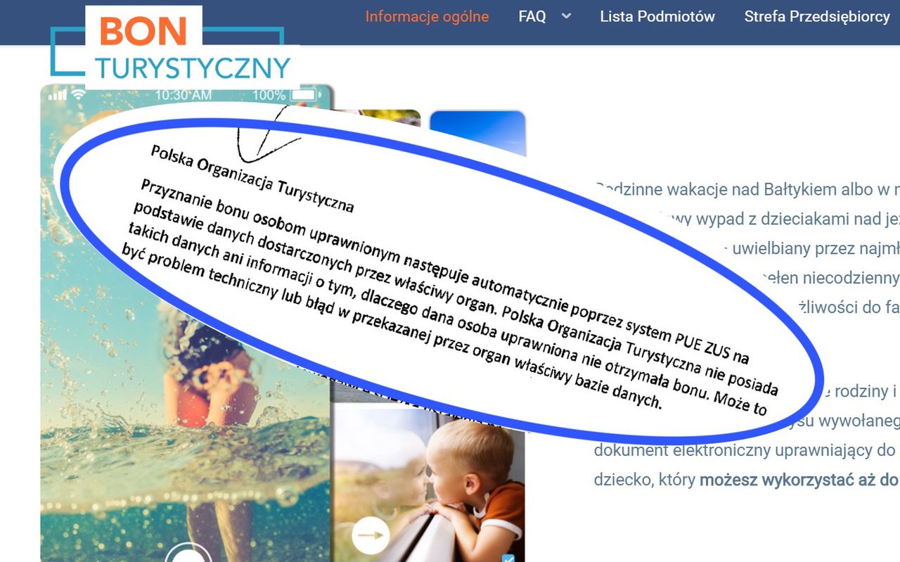 Nie mogą pobrać bonu turystycznego. Powód? Brak zakładki. Skarg coraz więcej