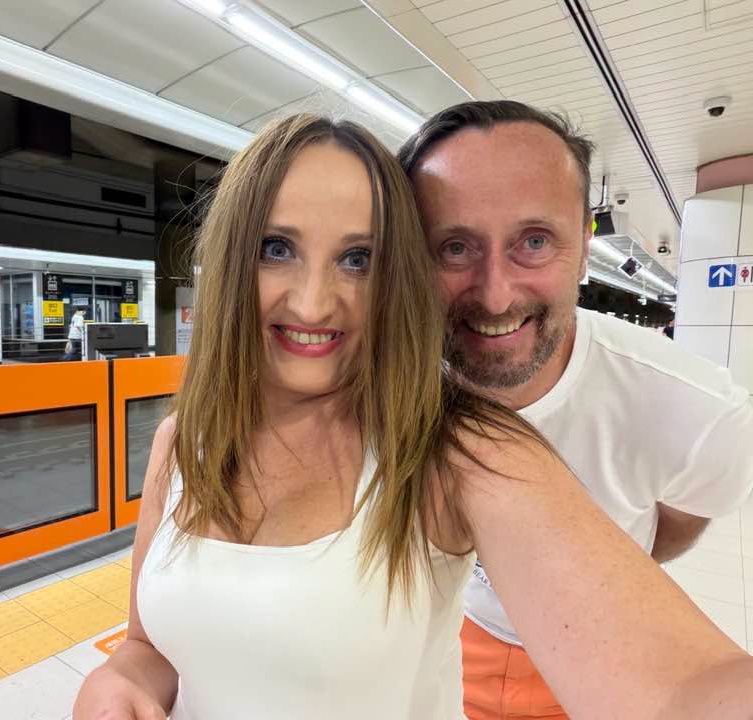 Justyna Dobrosz-Oracz na wakacjach z mężem